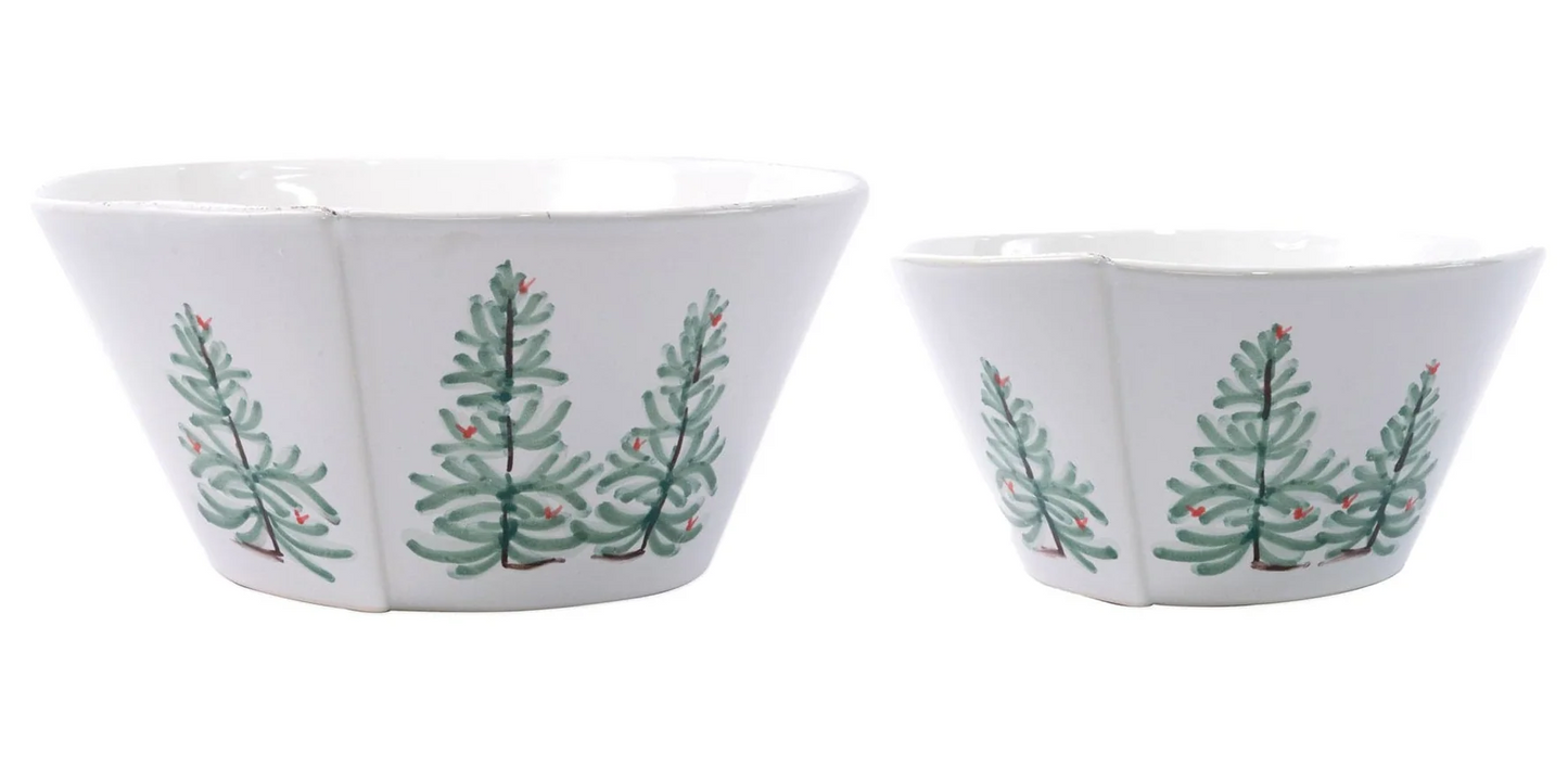 Vietri Lastra Holiday 2-Piece Serving Bowls Set