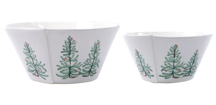 Vietri Lastra Holiday 2-Piece Serving Bowls Set