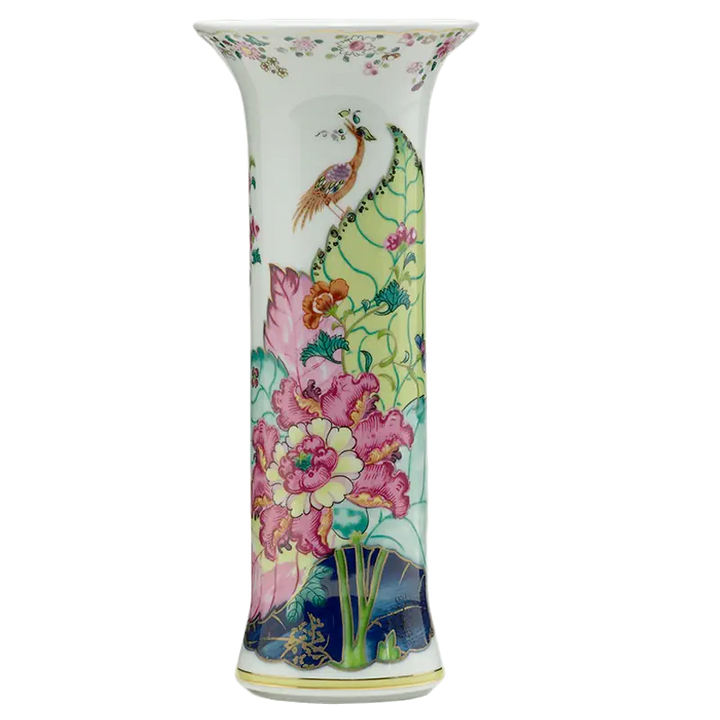Mottahedeh Tobacco Leaf Trumpet Vase