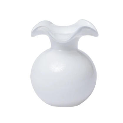 Vietri Hibiscus White Bud Vase