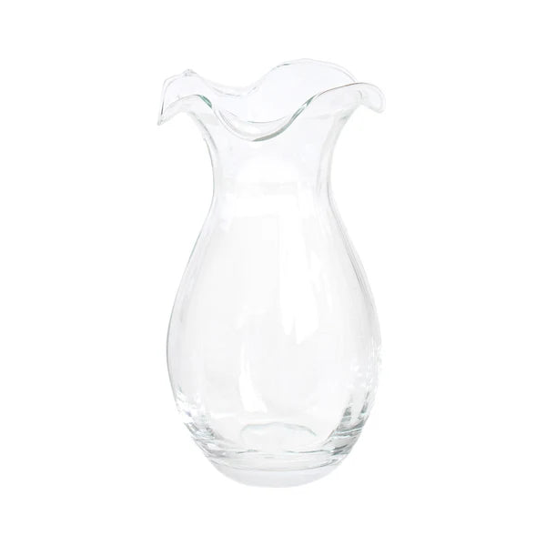 Hibiscus Glass Vertical Fluted Vase